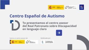 Imagen del imagotipo del Centro Español de Autismo en forma de D.